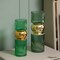 Set of 2 Decorative Green Tall Glass Vase - Modern Minimalist Decor for Parties, and Special Events - Perfect Centerpiece for Coffee Tables, Living Rooms, Dining Tables, Offices, and Farmhouse Decor